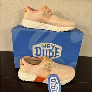 Hey Dude Sirocco W Sport Stripe Pink White Size 10 EU 41 Brand New In Box Shoe